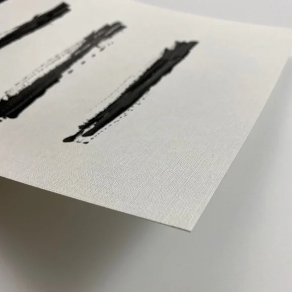 Abstract Acrylic Original Painting On Canvas Paper 9X12 Wall Art Black White - Picture 2 of 5